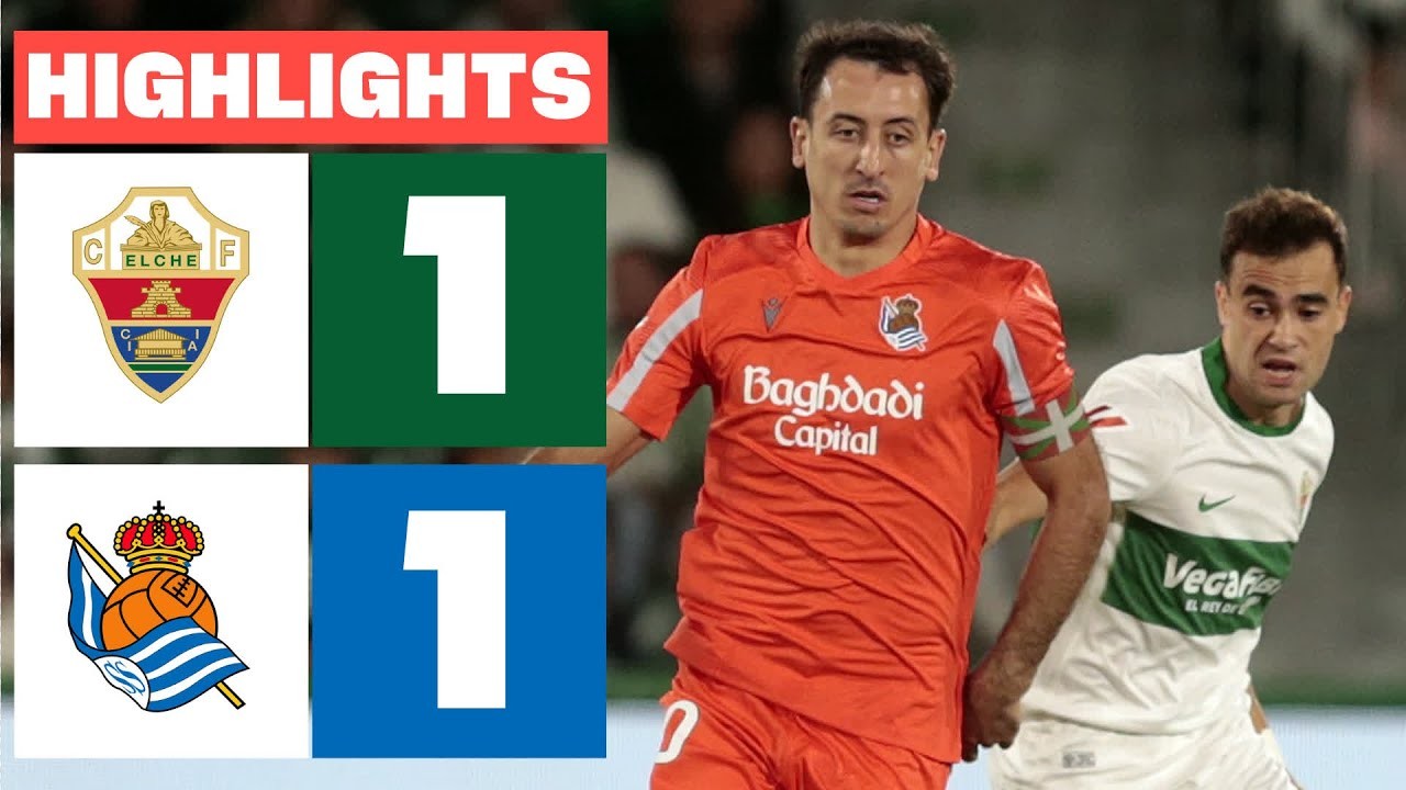 #ไฮไลท์ฟุตบอล [ เอลเช่ 1 - 1 เรอัล โซเซียดาด ] ลาลีก้า สเปน 2025/8.11.68