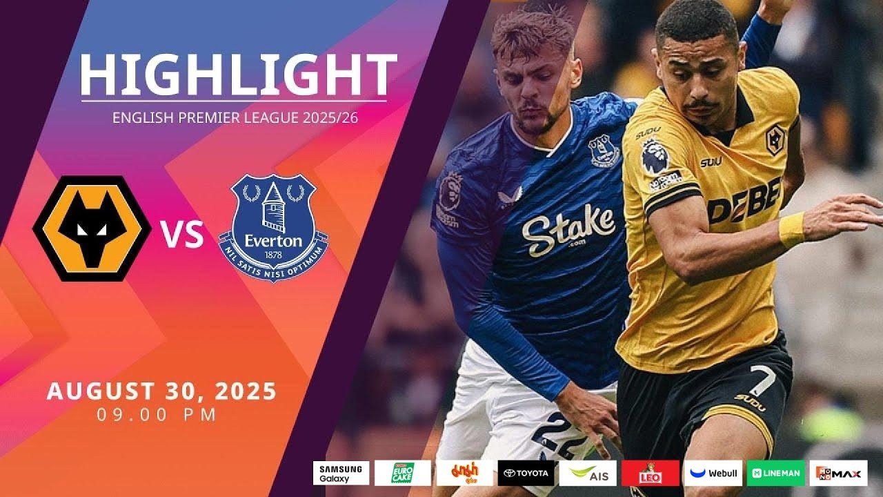 #ไฮไลท์ฟุตบอล [ วูล์ฟแฮมป์ตัน 2 - 3 เอฟเวอร์ตัน ] พรีเมียร์ลีก อังกฤษ 2025/31.8.68